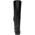 thumbnail image 3 of Sam Edelman Nance Black Lace Up Rounded Toe Stacked Heel Leather Knee High Boots (Black, 7), 3 of 3
