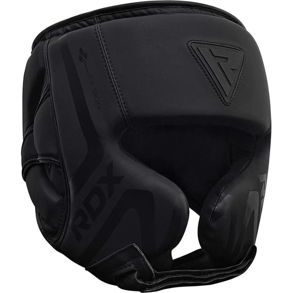 RDX Headgear for Boxing, Training, Grappling, Muay Thai, Padded Head Protector, Black, L