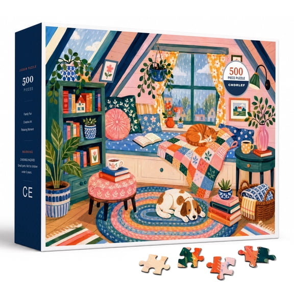Cozy Reading Nook 500 Pieces Puzzle for Adults