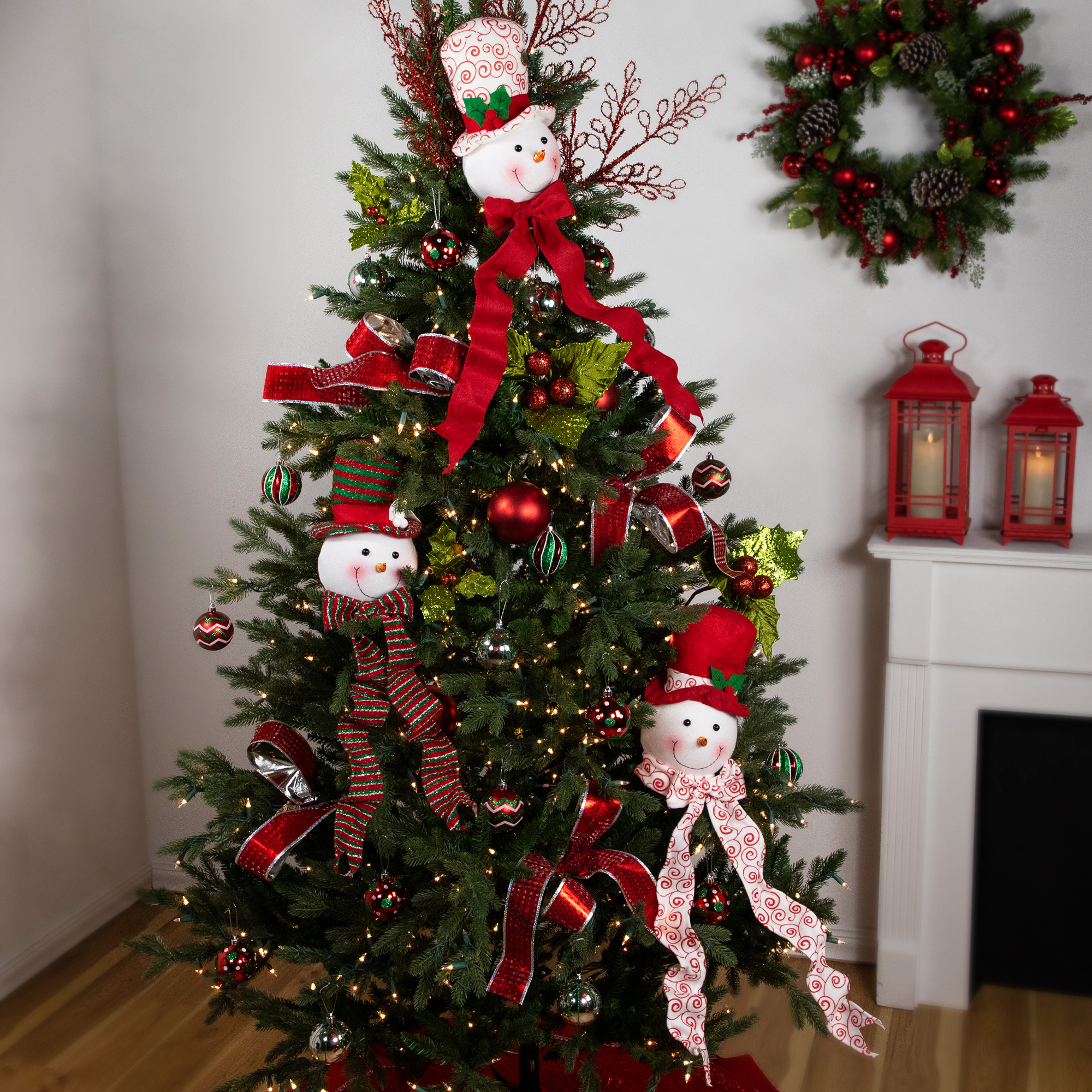 Northlight Plush Snowmen in Hats Christmas Ornaments - 12.5" - Set of 3