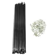 thumbnail image 3 of 36 unids / lote radios de acero para bicicleta, ruedas delanteras y traseras, radios para bicicleta, pezones para bicicleta de carretera, tipo J 280mm Negro 36PCS Soledad radios de bicicleta, 3 of 5