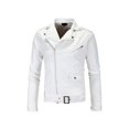 thumbnail image 1 of Txlixc Chaqueta de manga larga con solapa de color sólido para hombres con cremallera y hebilla Txlixc moda, 1 of 4