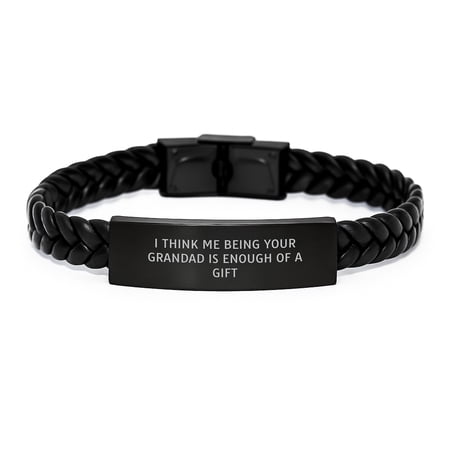 Funny Grandad Gifts for Men – Interlaced Leather Bracelet Funny Grandad Gifts for Men – Interlaced Leather Bracelet