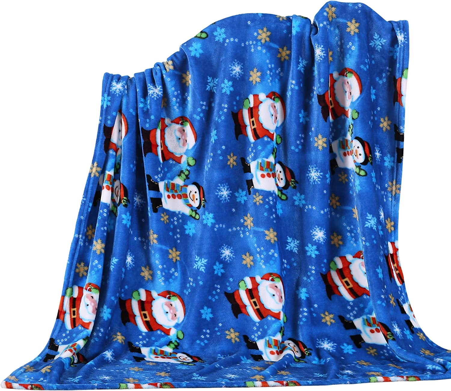 Holiday Blanket, Printed Soft Plush Throw, Christmas Theme Home Décor