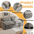 thumbnail image 7 of Homall 80" W Loveseat Sofa with Soften Arms for Small Spaces Loveseat Sleeper Couches for Living Room,Gray, 7 of 7