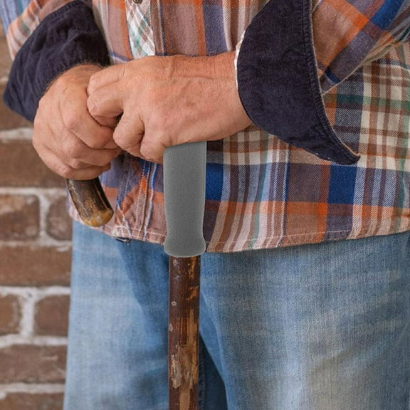 HEMOTON 3-Piece Thickened Handle Grips for Elderly Chairs, Foldable Walking Stick Canes, Support Sticks