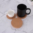 6PCS Cup Mat Natural Wooden Slip Slice Mat Coaster Tea Coffee Mug