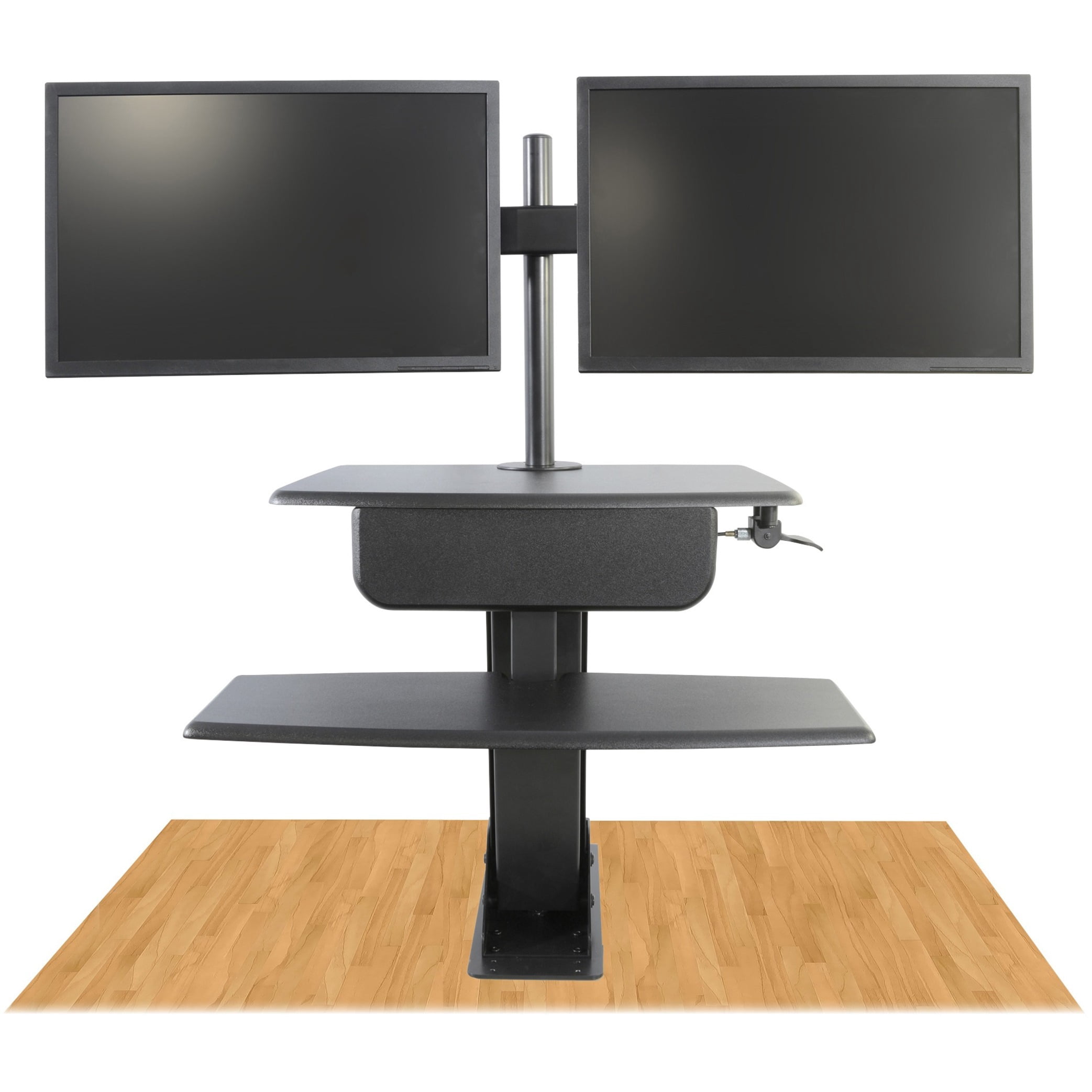 Kantek, KTKSTS802, Desk Workstation Dual Monitor Arm, 1 Each, Black