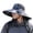 Z12-Grey, variant on FUZHIQ Super Wide Brim Solar Fan Hat for Men Women, Two Fans Rechargeable UV Protection Cooling Sun Hat for Hiking Camping Backpacking Outdoor,One Size