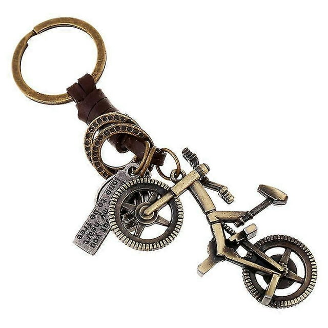llavero de aleación con colgante tejido retro para hombre y mujer.