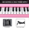 thumbnail image 3 of 61-Key Electric Piano with Microphone Multifunctional Electronic Organ USB Digital Keyboard Kids Musical Instrument Learning Toy Pink, 3 of 9