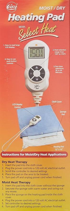 Cara Moist/Dry Heating Pad with Select Heat 72 1 EA