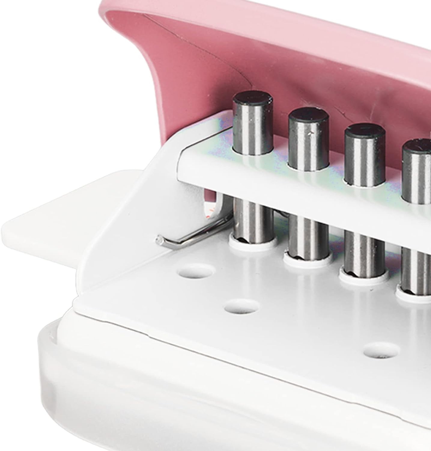 ABCISI Binding Machines, Mini Manual Multipurpose 6 Holes Cinch Book Binding Machine, Coil Binding Machine for Home Office(Pink)