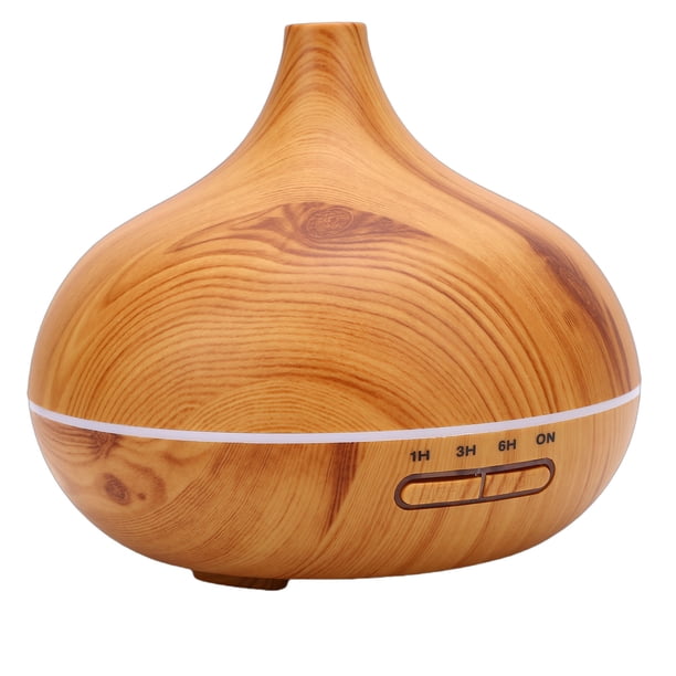 Humidificador Difusor De Aromaterapia De 550ml, Humidificador Silencioso De Grano De Madera Con Enchufe USB Y Control Remoto