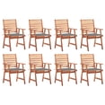 thumbnail image 1 of Sillas de Comedor para Patio Casafoyer 8 piezas con Cojines Madera de Acacia, 1 of 5