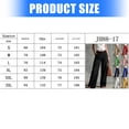 thumbnail image 2 of JUUNthy Womens Wide Leg Pants, Front Patch Pocket Button Closure High Waist Summer Pants for Daily Holiday Travel Wear Red S, 2 of 4