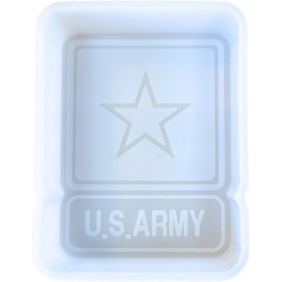 US Army Freshie Silicone Mold 4 x 3 x 0.8 inches Military USA Patriotic for Scented Aroma Beads Supplies Resin, Car Candles, Soap Oven Safe Bake Heat Resistant to 400 F