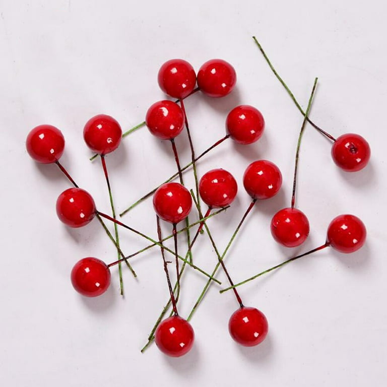 Winter Berry Picks/Red Berries Pick/Decorative Christmas Artificial Berry  Stems for Valentine Wreaths, Garland, Valentines Crafts DIY