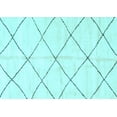 thumbnail image 1 of Ahgly Company Indoor Rectangle Solid Light Blue Modern Area Rugs, 5' x 8', 1 of 4