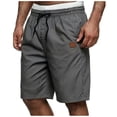 thumbnail image 2 of Horkkom Work Shorts for Men Summer Elastic Waist Drawstring Hiking Shorts Outdoor Gym Workout Shorts with Pockets M, 2 of 5
