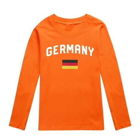 

LNMQLPDBS Toddler Tank Tops Boys Girls Summer T Shirts German Flag Casual Long Sleeve Crew Neck Plain Tunic Tops Oktoberfest Outfit