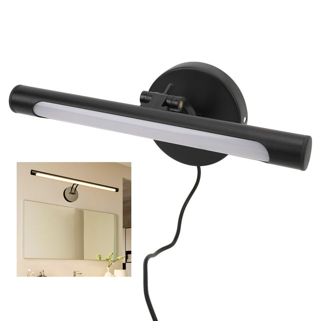 LED Bathroom Light Fixtures, Stepless Dimming LED Modern Bathroom Over Mirror Light Fixture 3 Color Temperatures USB Powered Wall LED Vanity Light Bar for Bathroom Lighting
