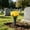 Green, variant on Weatherproof Plastic Cemetery Vase - Outdoor Memorial Planters for Grave Flowers, 12-Inch White/Green Garden Urn with Stake Base