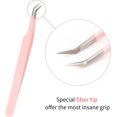 thumbnail image 3 of Lash Extension Tweezers Fiber Tip Lash Tweezers for Eyelash Extensions Volume Lash Tweezers Professional Artist Tech Work Kit Eyelash Tweezers for Volume Fans Curved Tweezers, 3 of 7