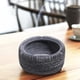 thumbnail image 3 of Tire Shape Ashtray,Tire Shape Ashtray Modern Home Office Cafe,Ash Trays Container Easy Clean,Portable Container Windproof,Car Desk Shelf Bathroom Bedroom Ashtray Black Gray, 3 of 5