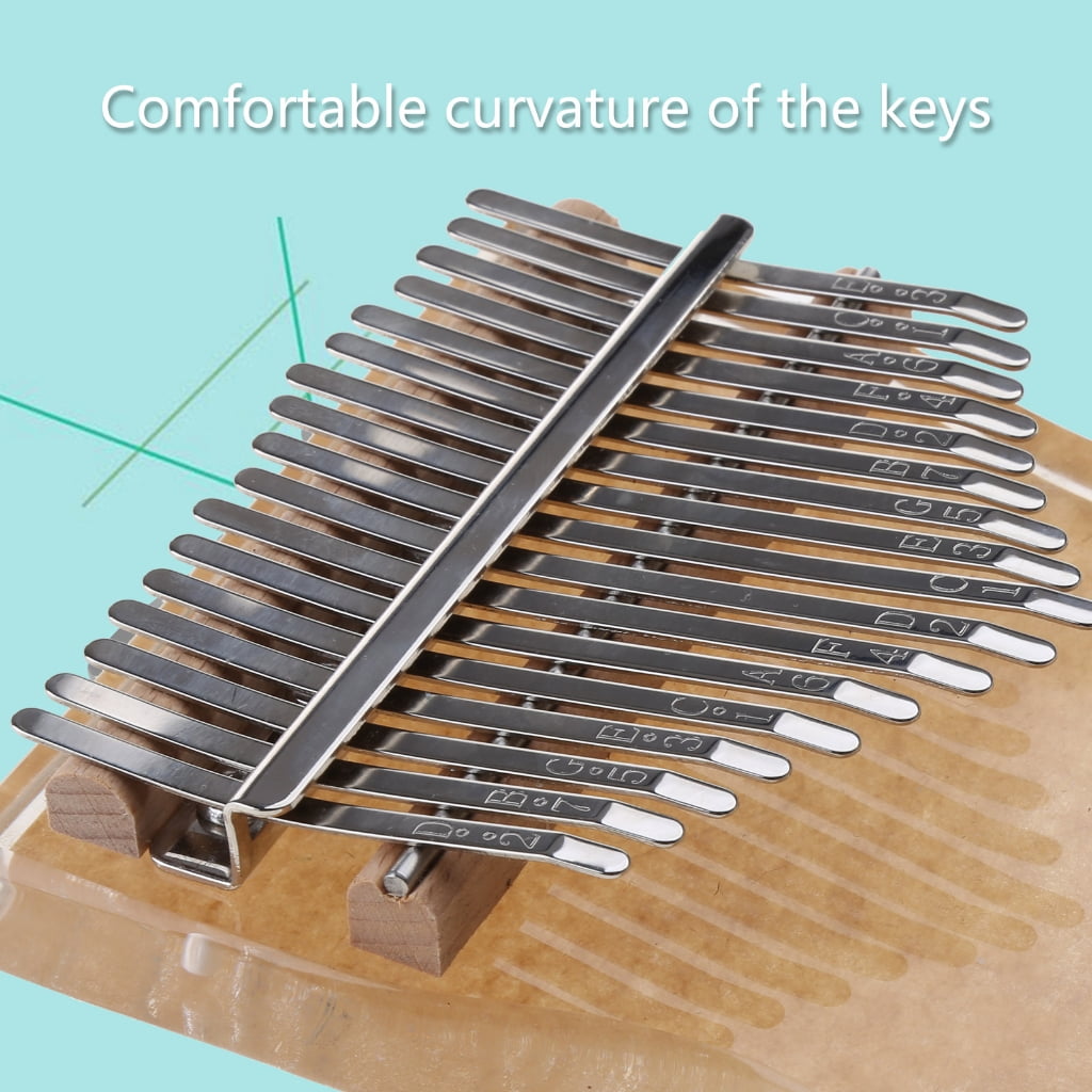 BQBQERT Thumb Piano Kalimba Instrument 17 Keys Acrylic Finger Piano Musical Instrument with Tuning for Beginner