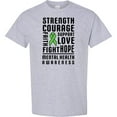 thumbnail image 3 of Inktastic Mental Health Awareness Strength Support Love T-Shirt, 3 of 5