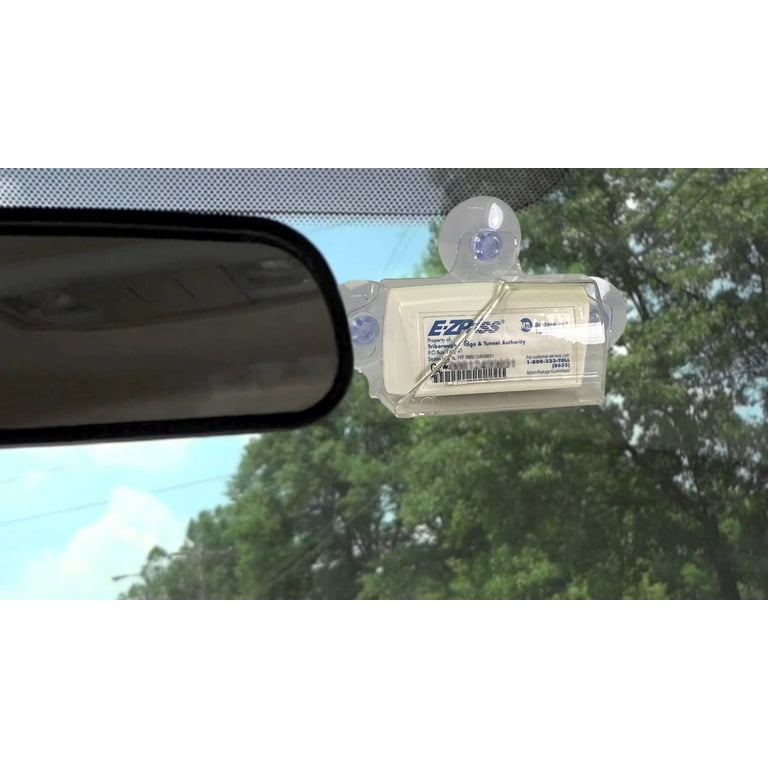 T-Rex EZ Pass/I-Pass Holder for Car, Holds Tightly to Your Car Windshield  with 3 Suction Cups, Clear 