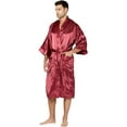 thumbnail image 4 of Intimo Mens' Classic Satin Robe Loungewear Sleepwear Bathrobe, 4 of 5
