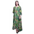 thumbnail image 1 of Bimba Longue Robe Caftan Maxi de Plage Maillot de Bain par-Dessus Kaftan pour Femme Noir, 1 of 5