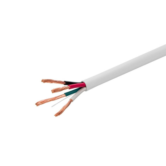 Monoprice Speaker Wire, CL3 Rated, 4-Conductor, 14AWG, 250ft, White