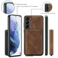 thumbnail image 6 of Allytechgroup for Samsung Galaxy S25 Case, Vegan PU Leather Anti-Scratch Magnetic Detachable Wallet Zipper Purse Stand Case with Card Slots for Samsung Galaxy S25, Brown, 6 of 7