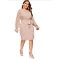 thumbnail image 4 of Vestido Dama Elegante Talla Extra Plus Casual De Fiesta-Rosa claro-3XL DaraBaby SHEIN Vest050_3, 4 of 5