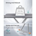 thumbnail image 4 of SONGMICS Ironing Board, Retractable Iron Rest, Foldable Iron Board, 43 x 13 Inches, Height Adjustable, Padded with Cover, Hook, Dove Gray, 4 of 5