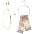 thumbnail image 2 of 16 Pcs Metal Circle Hanger, Belt Scarf Ring Hanger, No Snag Closet Storage Organizer Holder for Mens Ties, Womens Shawls, Pashminas, Towel, Clothes, 2 of 6