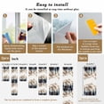 thumbnail image 6 of Tan Trees Forest Window Privacy Film, Mountain Woods Natural Scenery Static Cling UV Sun Blocking Heat Control Window Tint Day and Night, Non-Adhesive One Way Windows Privacy Cover 17.7''x78.7'', 6 of 7