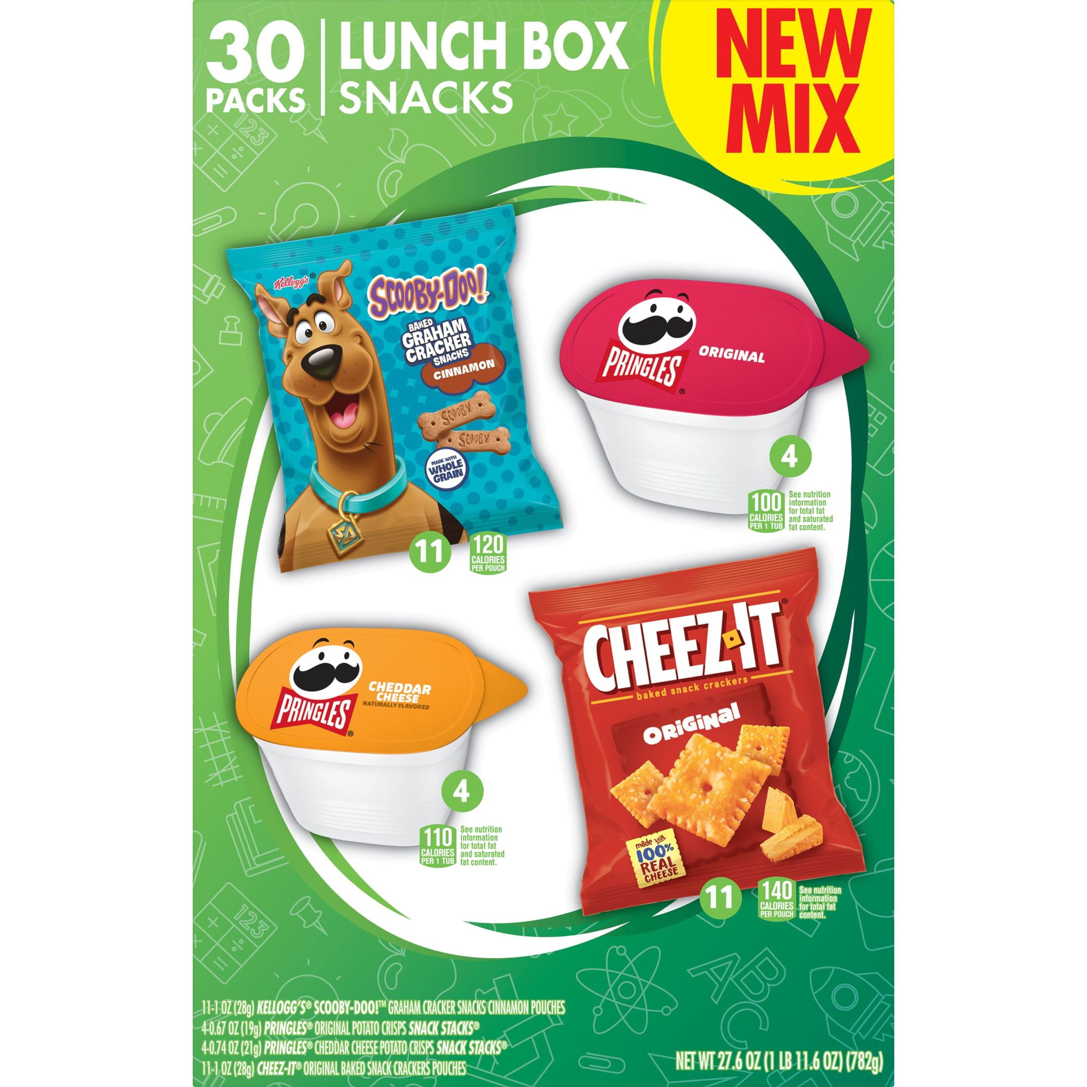 Kellogg's Lunch Box Variety Pack Snacks, 27.6 oz, 30 Count