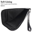 thumbnail image 4 of Linkidea Oversized Sunglasses Pouch, Large Frame Glasses Pouch for Sunglass, Eyeglasses Travel Bag Compatible with RB Double Bridge Round/Drifter Square/Aviator (Black), 4 of 7