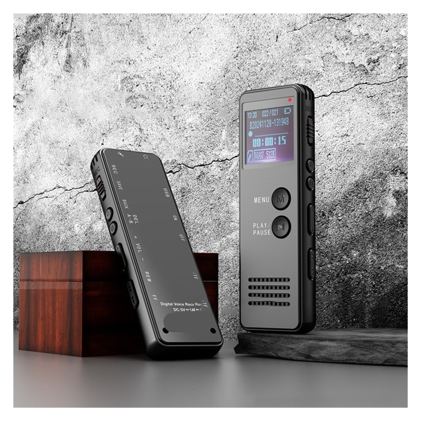Mini Activated Voice Recorder Flash Drive Sound Dictaphone LoudSpeaker External Microphone