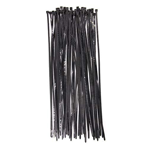 50 Pack 18" Black Zip Ties Cable Ties Heavy Duty Nylon UV Resistant UL Scorpion 