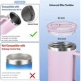 thumbnail image 2 of Shiyou- Lot de 2 Couvercles de Paille de Remplacement pour Gobelet 40oz avec 4 Longues Pailles Réutilisables – Étanche, Résistant aux Éclaboussures, Compatible avec Stanley Quencher H2.0 (Lilas), 2 of 4