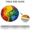 thumbnail image 6 of Colorful Tie Dye Circle Swirl Pattern Round Fitted Tablecloth with Elastic Edge,Dining Table Cover Waterproof,Outdoor Round Tablecloth for Camping,Dining,Indoor and Outdoor, 6 of 7