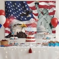 thumbnail image 5 of 7x5ft American Flag Bald Eagle Statue of Liberty Patriotic Backdrop for Party, 5 of 6