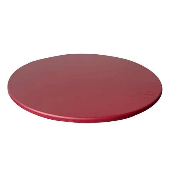 AUQ Fitted Table Cloth Round Tablecloth Tablecover Elastic Edged Up to 36inch Dia. - Red