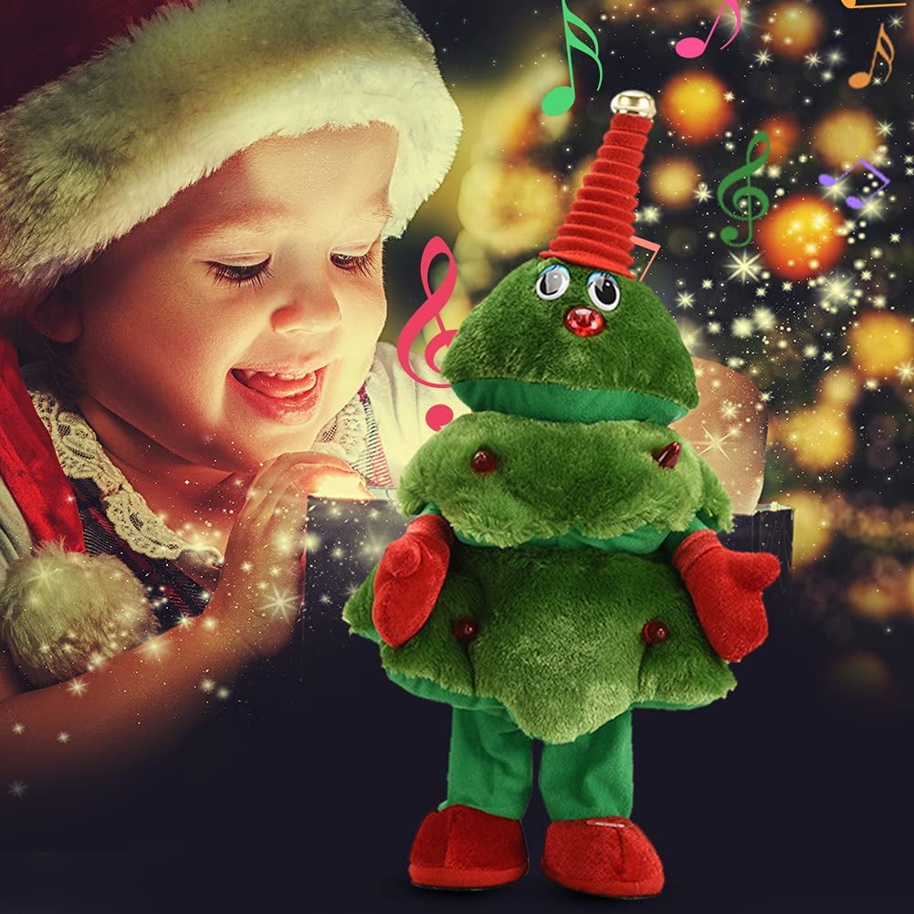Dancing Christmas Tree Electric Plush Doll, Cute Animated Christmas Led