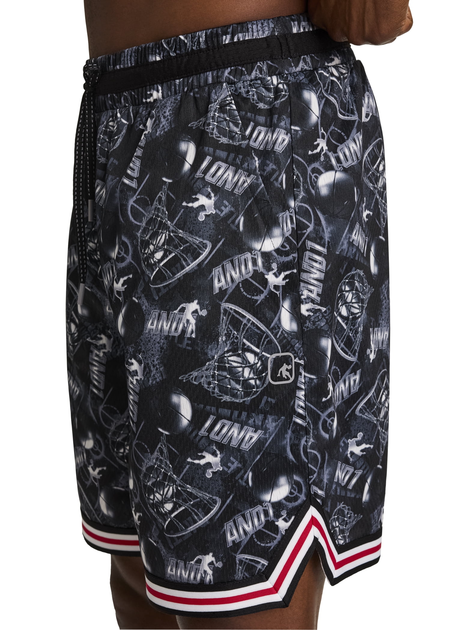 AND1 Men's and Big Men's Challenger Short, 8" inseam, Sizes XS-5XL